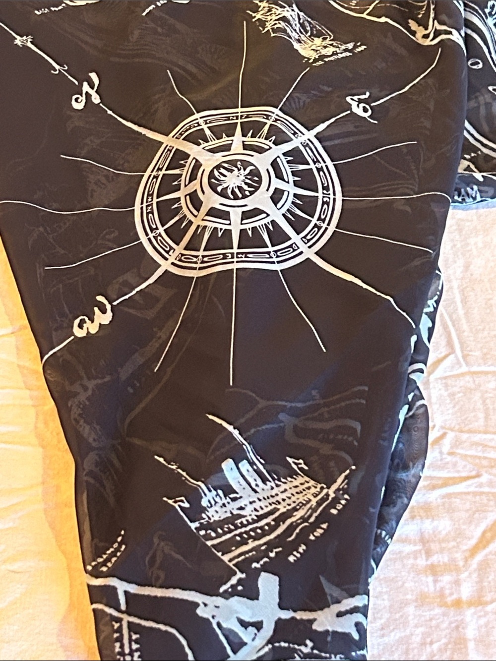 Cape Cod Map Scarf  - Blue - Picture 12 of 12